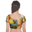 Cute Flying Fairy In The Night Velvet Short Sleeve Crop Top  View2