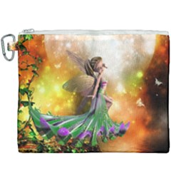 Cute Flying Fairy In The Night Canvas Cosmetic Bag (xxxl) by FantasyWorld7