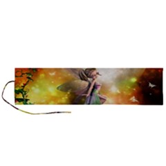 Cute Flying Fairy In The Night Roll Up Canvas Pencil Holder (l) by FantasyWorld7