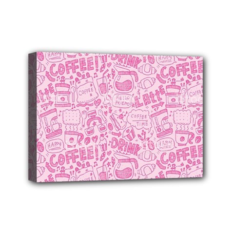 Coffee Pink Mini Canvas 7  X 5  (stretched) by Amoreluxe