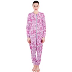 Coffee Pink Onepiece Jumpsuit (ladies)  by Amoreluxe