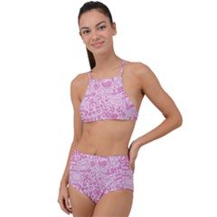 Coffee Pink High Waist Tankini Set by Amoreluxe