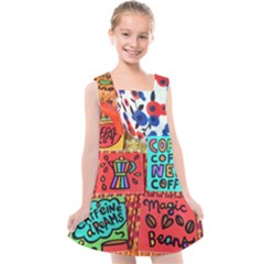 Need Coffee Kids  Cross Back Dress by Amoreluxe