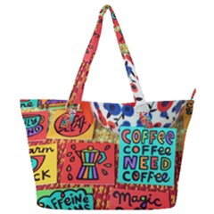 Need Coffee Full Print Shoulder Bag by Amoreluxe