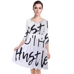 Mother Hustler Quarter Sleeve Waist Band Dress