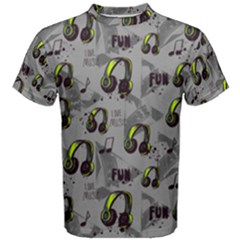 Headphones Music Notes Men s Cotton Tee by trulycreative