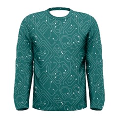 Digital Circuit Board Men s Long Sleeve Tee Green by trulycreative