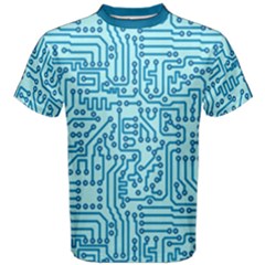 Circuit Board Men s Cotton Tee Sky Blue by trulycreative