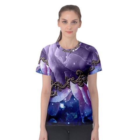 Wonderful Floral Design Women s Sport Mesh Tee by FantasyWorld7