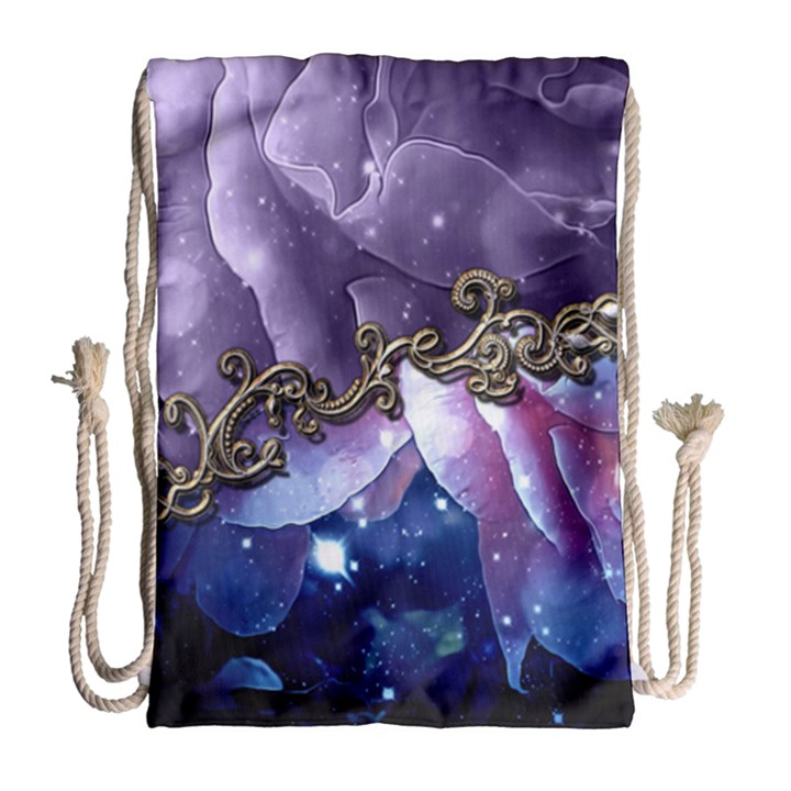 Wonderful Floral Design Drawstring Bag (Large)