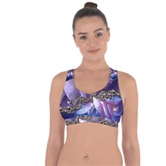 Wonderful Floral Design Cross String Back Sports Bra by FantasyWorld7