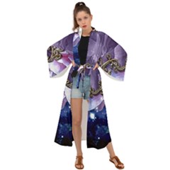 Wonderful Floral Design Maxi Kimono by FantasyWorld7