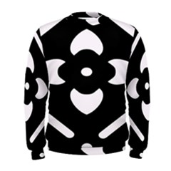 Pattern Flower Black Men s Sweatshirt