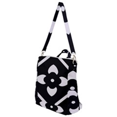 Pattern Flower Black Crossbody Backpack