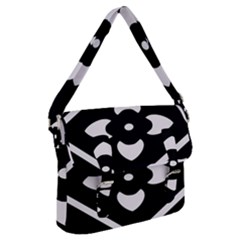 Pattern Flower Black Buckle Messenger Bag by HermanTelo