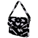 Pattern Flower Black Buckle Messenger Bag View2