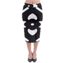 Pattern Flower Black Midi Pencil Skirt View1