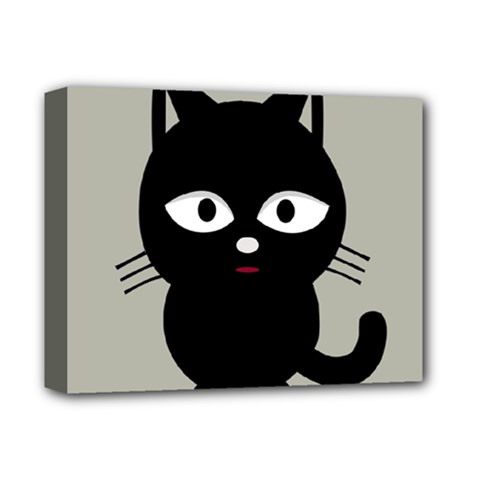 Cat Pet Cute Black Animal Deluxe Canvas 14  X 11  (stretched)