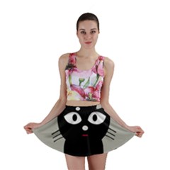 Cat Pet Cute Black Animal Mini Skirt