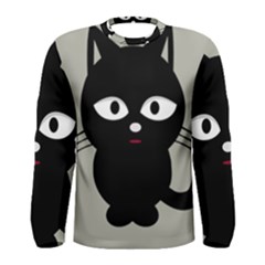 Cat Pet Cute Black Animal Men s Long Sleeve Tee