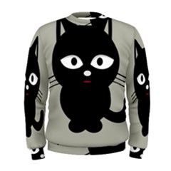 Cat Pet Cute Black Animal Men s Sweatshirt