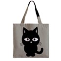 Cat Pet Cute Black Animal Zipper Grocery Tote Bag View2