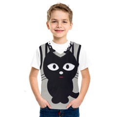 Cat Pet Cute Black Animal Kids  Sportswear by HermanTelo