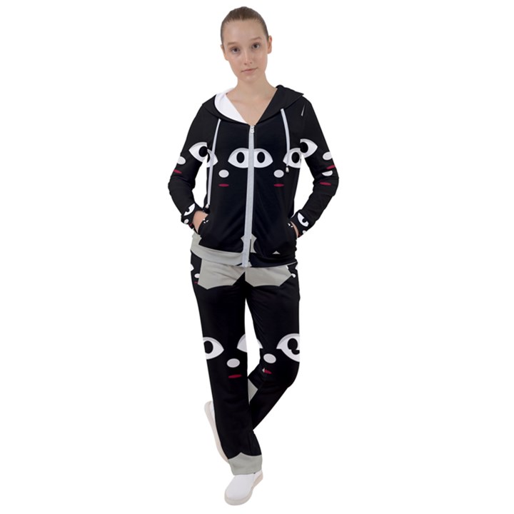 Cat Pet Cute Black Animal Women s Tracksuit