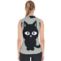 Cat Pet Cute Black Animal Mock Neck Shell Top View2