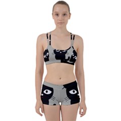 Cat Pet Cute Black Animal Perfect Fit Gym Set