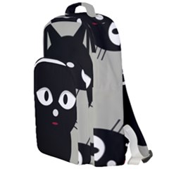 Cat Pet Cute Black Animal Double Compartment Backpack by HermanTelo