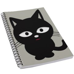 Cat Pet Cute Black Animal 5 5  X 8 5  Notebook