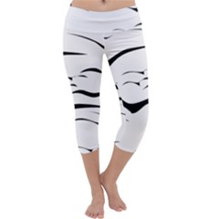 Sky Birds Flying Flock Fly Capri Yoga Leggings