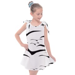 Sky Birds Flying Flock Fly Kids  Tie Up Tunic Dress