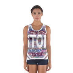 Human Trafficking In Blue Classic Logo Final Sport Tank Top  by gottostop