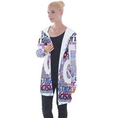 Human Trafficking In Blue Classic Logo Final Longline Hooded Cardigan by gottostop