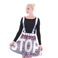 Human Trafficking In Blue Classic Logo Final Suspender Skater Skirt by gottostop