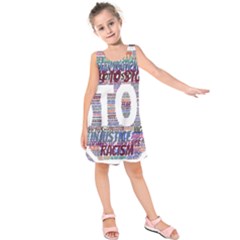 Human Trafficking In Blue Classic Logo Final Kids  Sleeveless Dress by gottostop