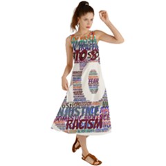 Human Trafficking In Blue Classic Logo Final Summer Maxi Dress