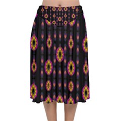 Fantasy Flowers In New Freedom Velvet Flared Midi Skirt by pepitasart