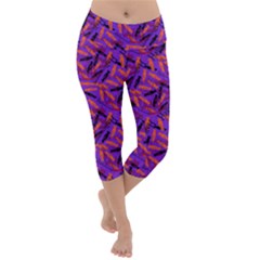 Halloween Candy Lightweight Velour Capri Yoga Leggings by bloomingvinedesign