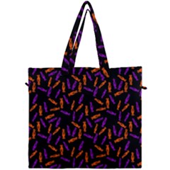 Halloween Candy On Black Canvas Travel Bag by bloomingvinedesign