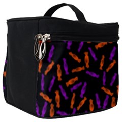 Halloween Candy On Black Make Up Travel Bag (big) by bloomingvinedesign