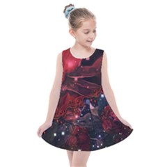 Beautiful Red Roses Kids  Summer Dress by FantasyWorld7