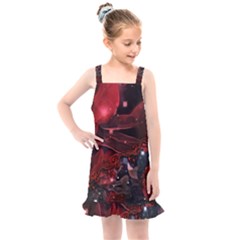 Beautiful Red Roses Kids  Overall Dress by FantasyWorld7