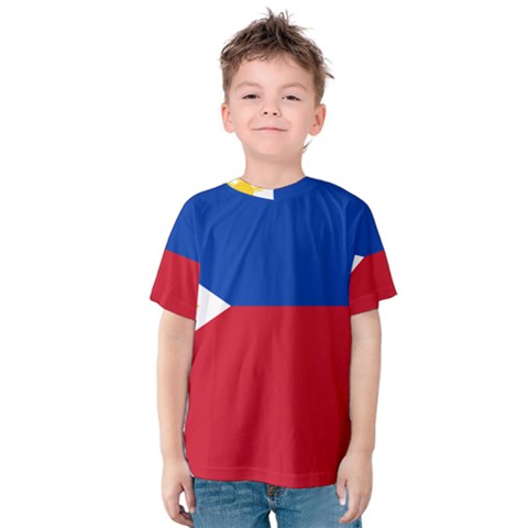 Philippines Flag Filipino Flag Kids  Cotton Tee by FlagGallery