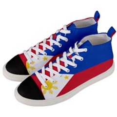 Philippines Flag Filipino Flag Men s Mid-top Canvas Sneakers by FlagGallery