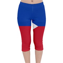 Philippines Flag Filipino Flag Velvet Capri Leggings  by FlagGallery