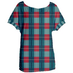 Pattern Texture Plaid Women s Oversized Tee