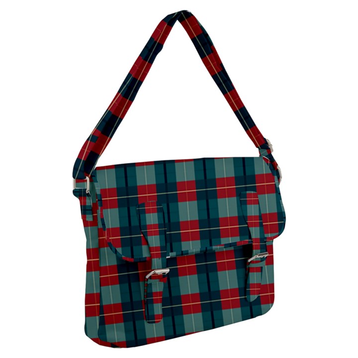 Pattern Texture Plaid Buckle Messenger Bag